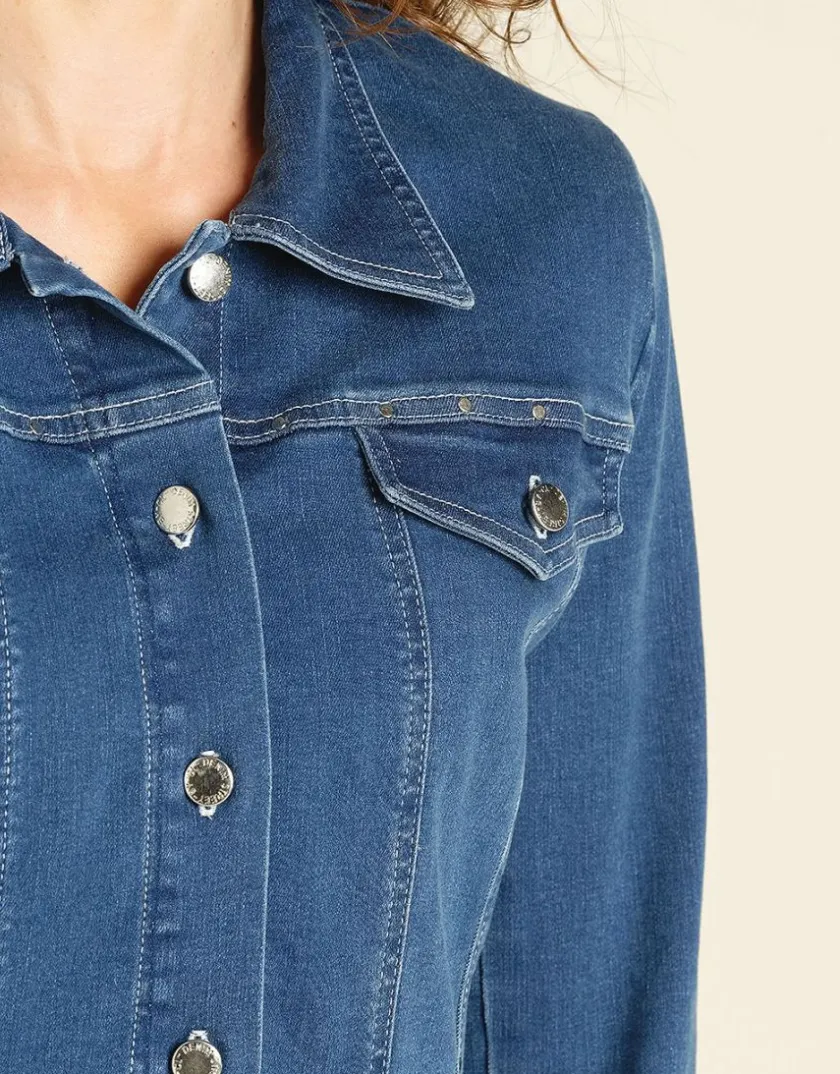 Sale Veste en jean stretch Casual|Vestes