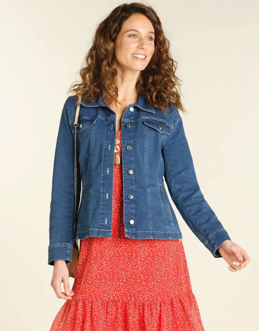 Sale Veste en jean stretch Casual|Vestes