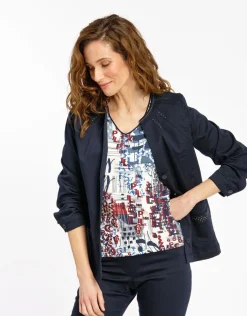 Hot Veste jean denim sans col Casual|Vestes