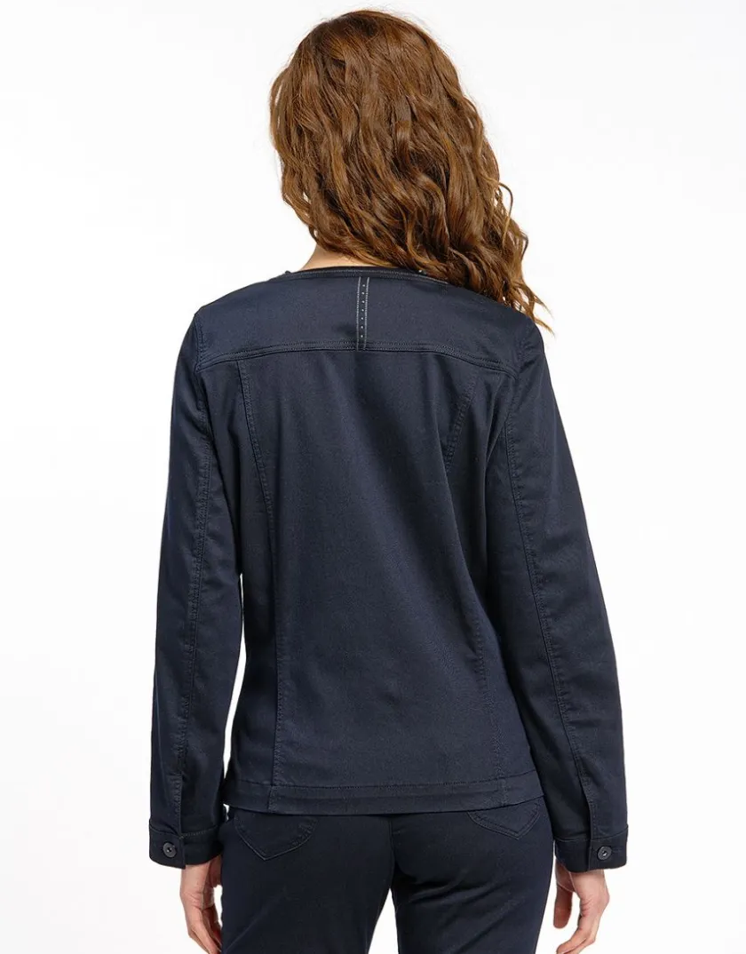 Hot Veste jean denim sans col Casual|Vestes