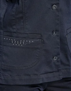 Hot Veste jean denim sans col Casual|Vestes