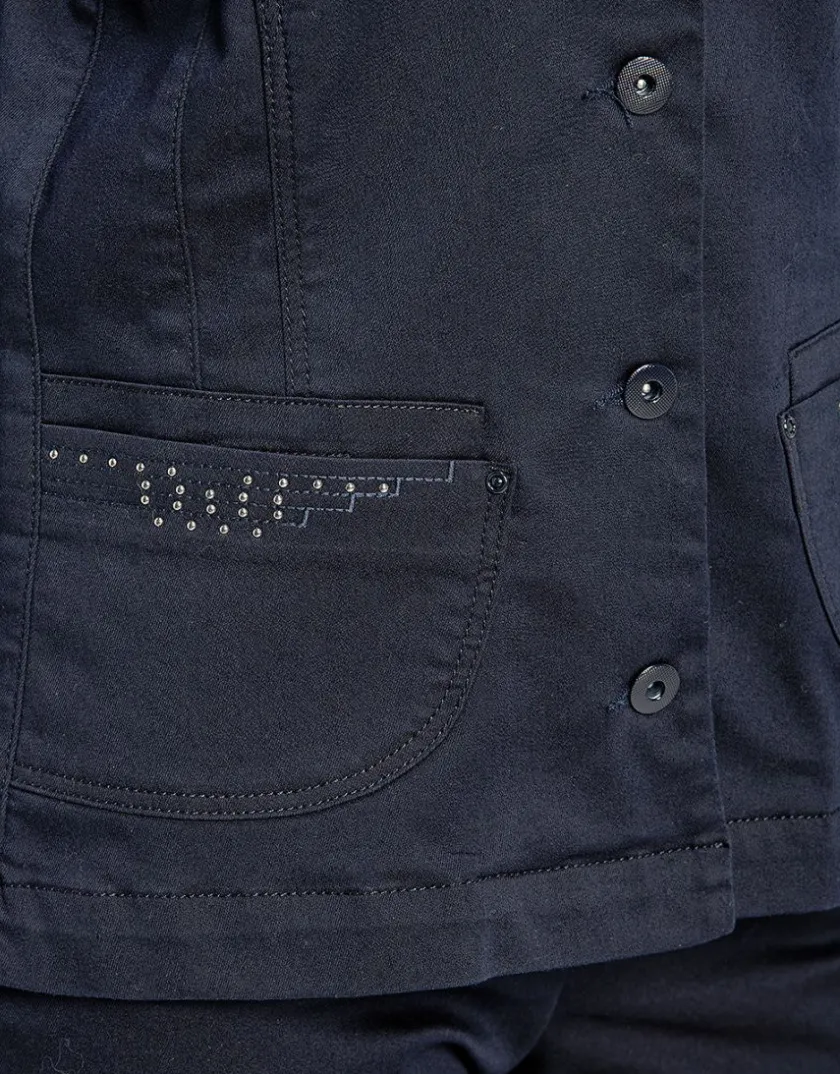 Hot Veste jean denim sans col Casual|Vestes