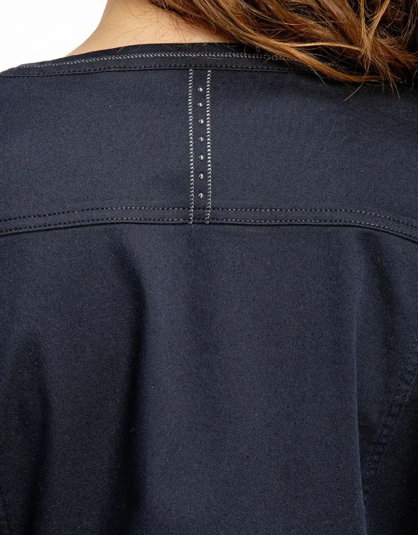Hot Veste jean denim sans col Casual|Vestes