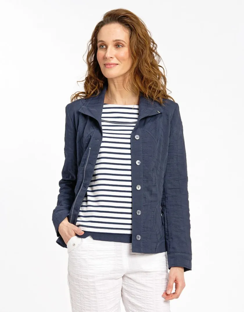 Online Veste legère bleue marine Casual|Vestes