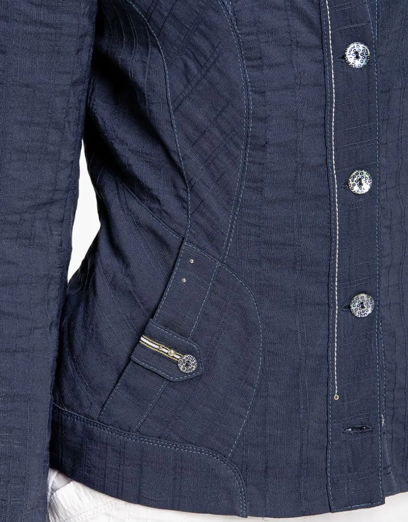 Online Veste legère bleue marine Casual|Vestes