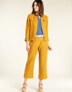 Online Veste lin safran Casual|Vestes