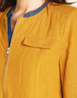 Online Veste lin safran Casual|Vestes