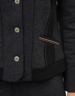 Clearance Veste maille grise Habillées|Vestes