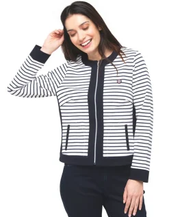 Clearance Veste milano rayée bleu Casual|Vestes