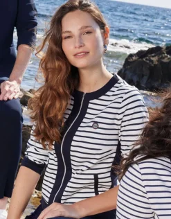 Clearance Veste milano rayée bleu Casual|Vestes
