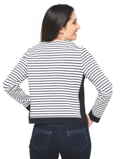 Clearance Veste milano rayée bleu Casual|Vestes