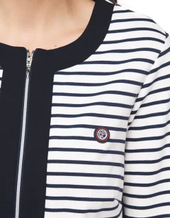 Clearance Veste milano rayée bleu Casual|Vestes