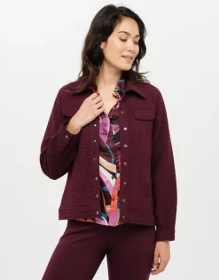 Discount Veste molleton prune Casual|Vestes