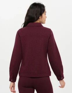 Discount Veste molleton prune Casual|Vestes