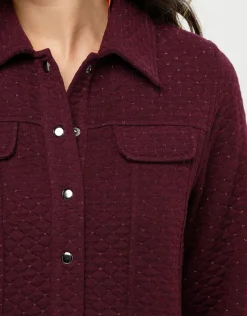 Discount Veste molleton prune Casual|Vestes