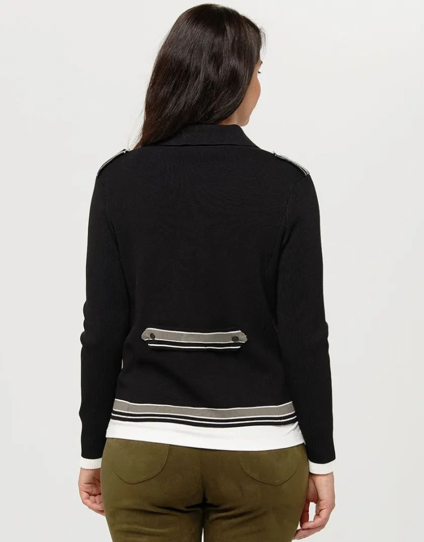 Outlet Veste noire zippée Gilets|Maille