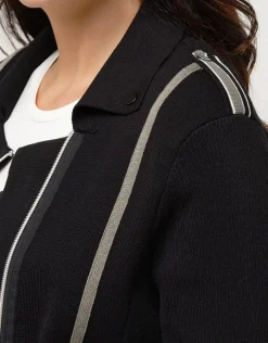 Outlet Veste noire zippée Gilets|Maille