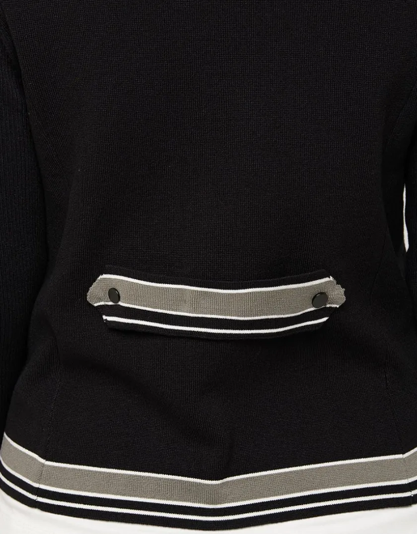 Outlet Veste noire zippée Gilets|Maille