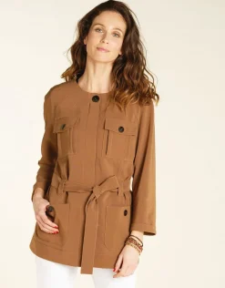 New Veste saharienne camel Casual|Vestes
