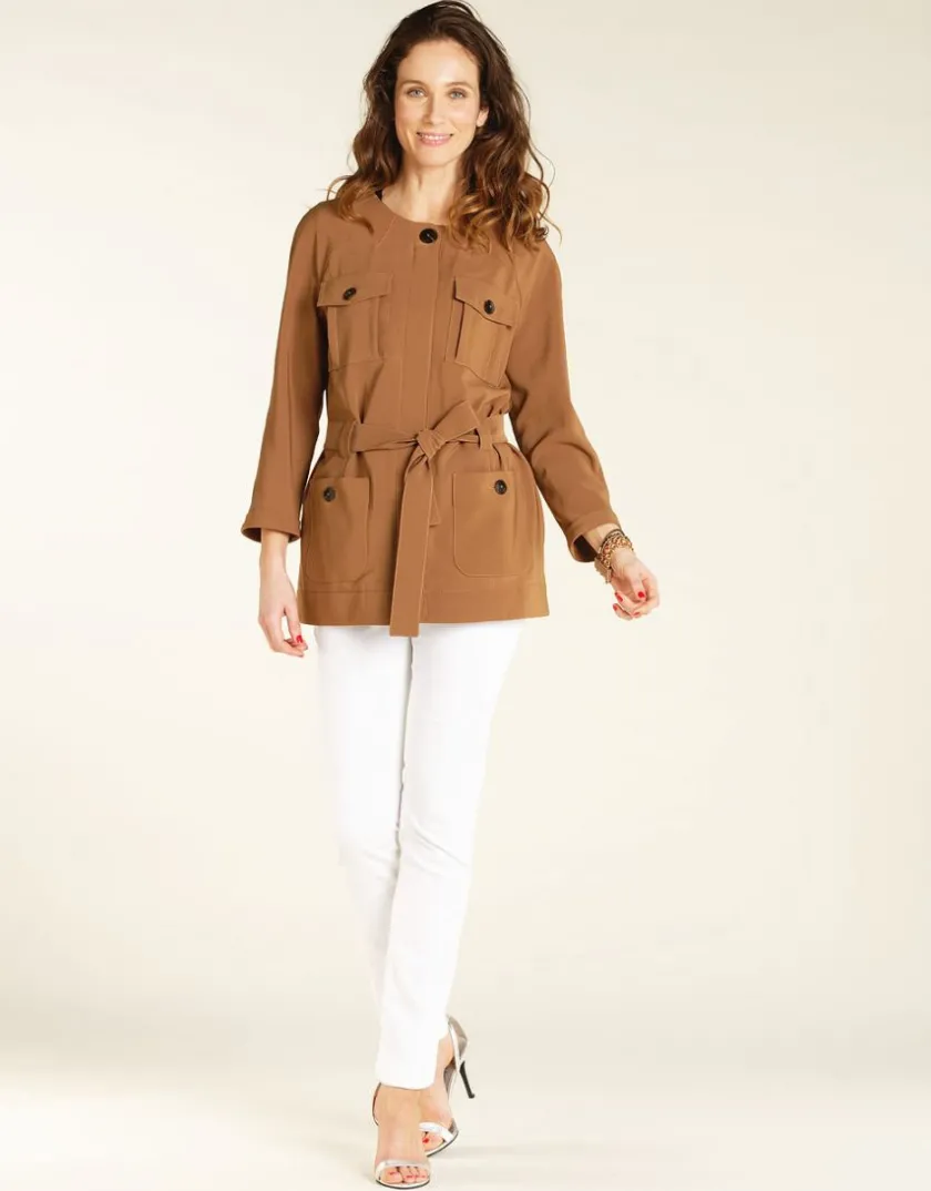 New Veste saharienne camel Casual|Vestes