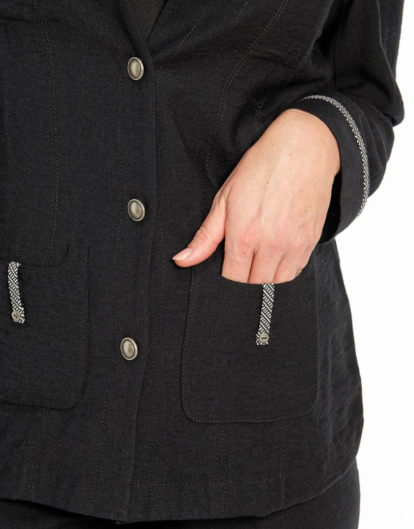 Sale Veste saharienne noire Casual|Vestes