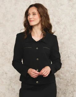 Clearance Veste sergé noir Habillées|Vestes