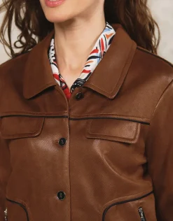 New Veste souple suédine brun Casual|Vestes