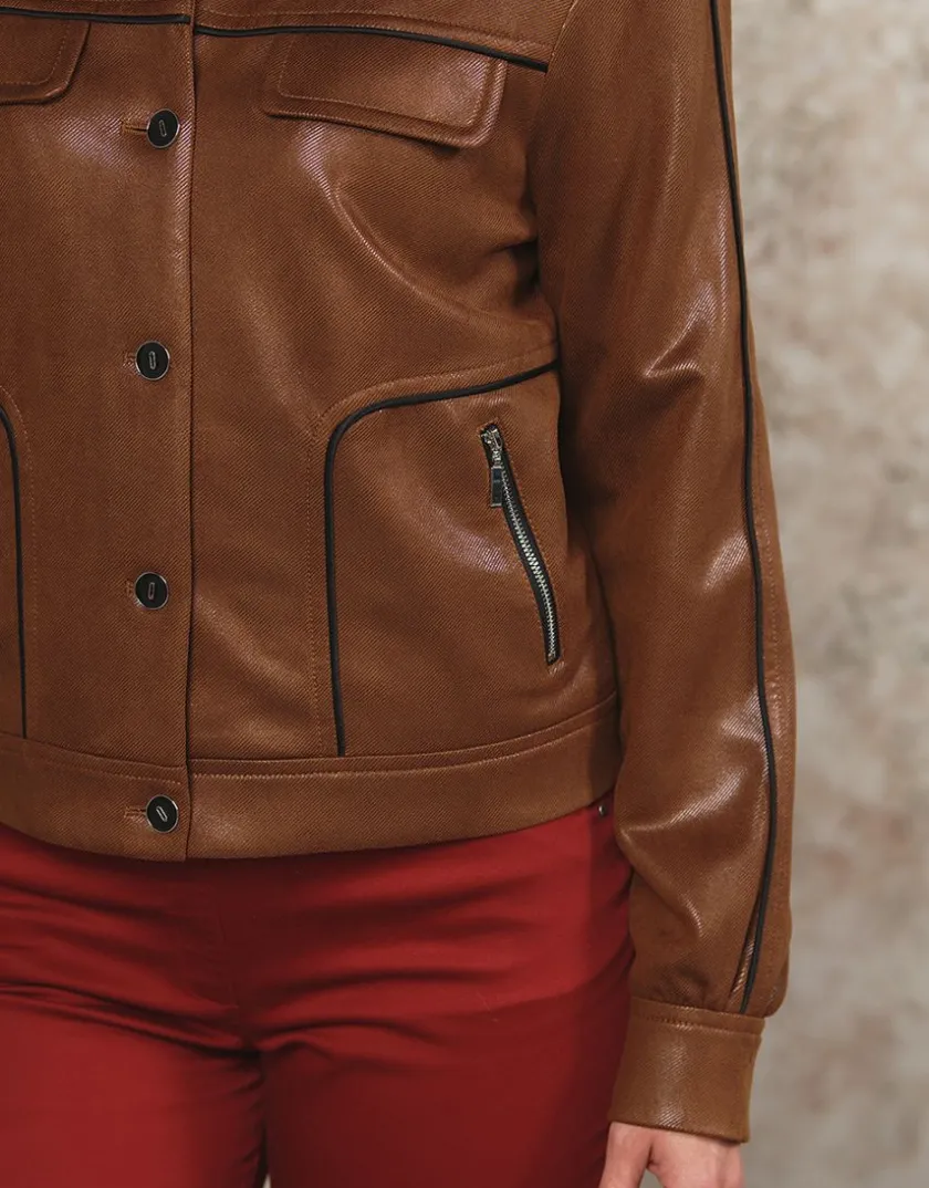 New Veste souple suédine brun Casual|Vestes