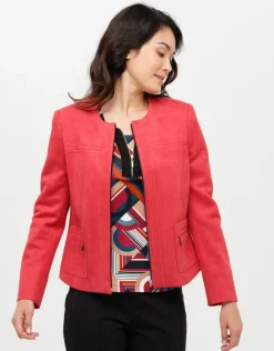 Best Veste suédine rouge Habillées|Vestes