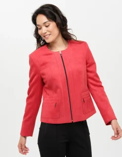 Best Veste suédine rouge Habillées|Vestes