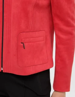 Best Veste suédine rouge Habillées|Vestes