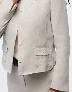 Fashion Veste tailleur chic beige Habillées|Vestes