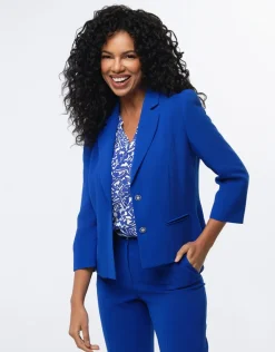Discount Veste tailleur chic bleu Habillées|Vestes