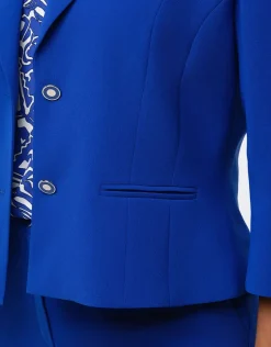 Discount Veste tailleur chic bleu Habillées|Vestes