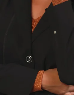 Online Veste tailleur court noir Vestes|Habillées