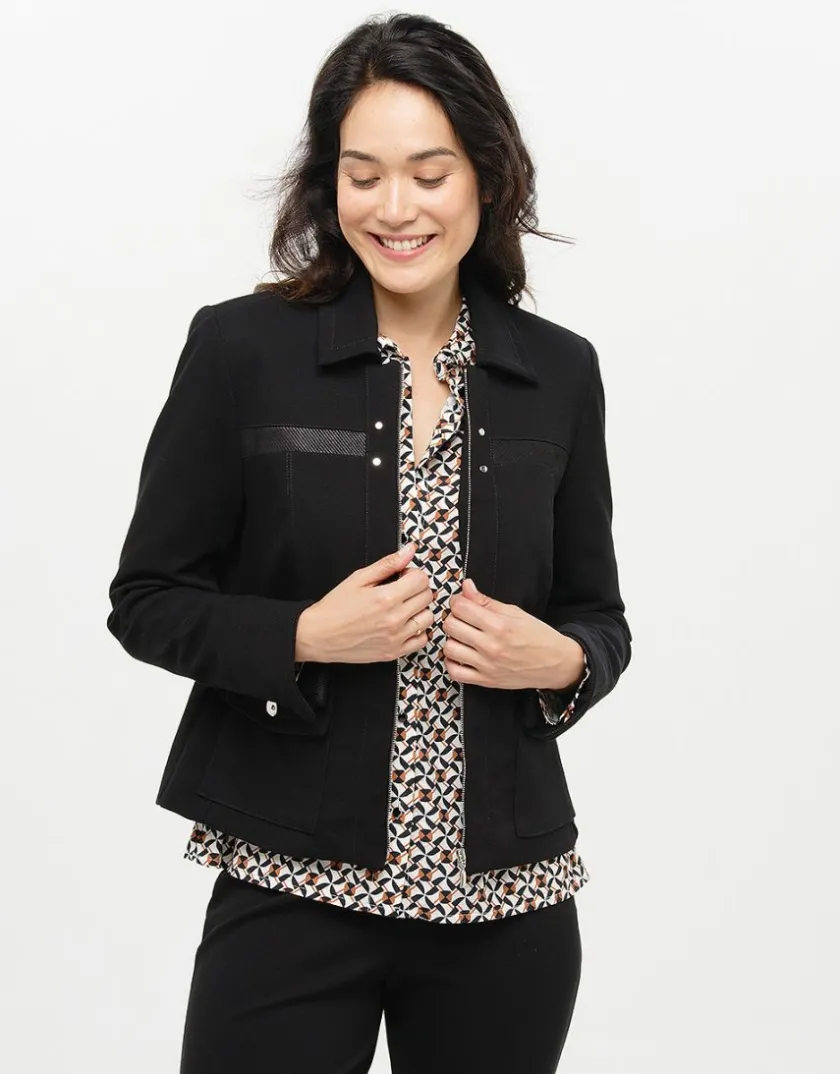 Hot Veste tailleur noire chic Habillées|Vestes