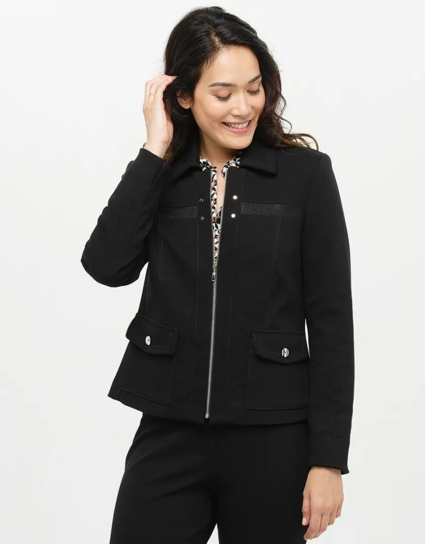 Hot Veste tailleur noire chic Habillées|Vestes