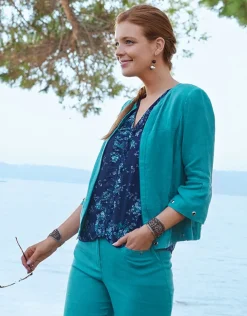 Discount Veste tendance 100% lin Habillées|Vestes