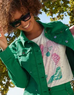 Clearance Veste verte coton Casual|Vestes