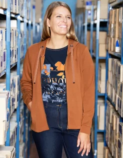 Clearance Veste zippée camel Gilets|Maille