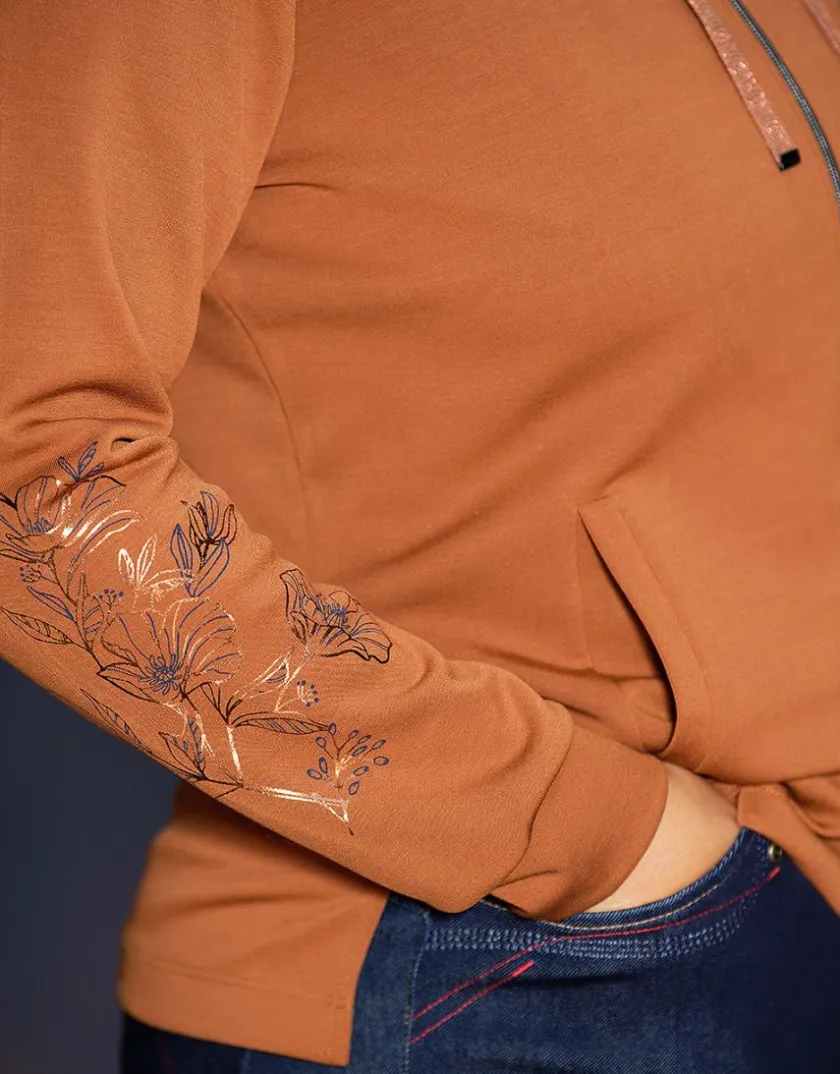 Clearance Veste zippée camel Gilets|Maille
